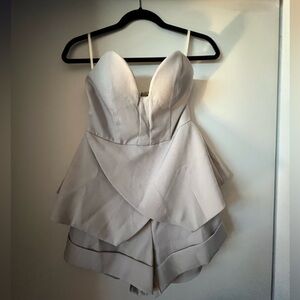 Sabo Skirt Strapless Cream Romper